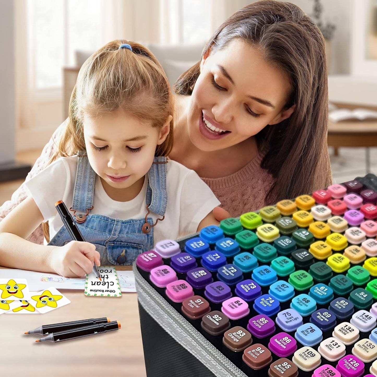 168-Color Dual-Tip Alcohol Markers Set with Shoulder Bag - Alcohol-Based Art Markers for Coloring, Drawing & Sketching -Gift for Kids, Teens, Artists