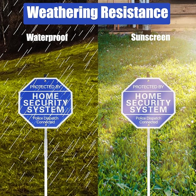 2-Pack Protected By Home Security System Signs - Image 5