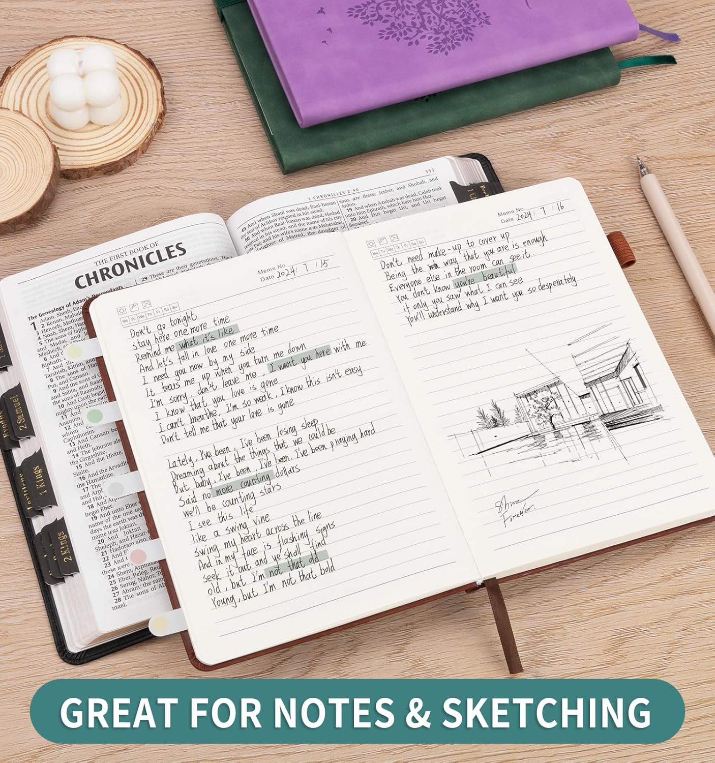 Lined Journal Notebook for Women Men, A4 Hardcover Leather Journals for Writing, 200 Pages Thick Paper, Daily Journal Notebook for Work, School, Note Taking, Business, Travel, College Ruled
