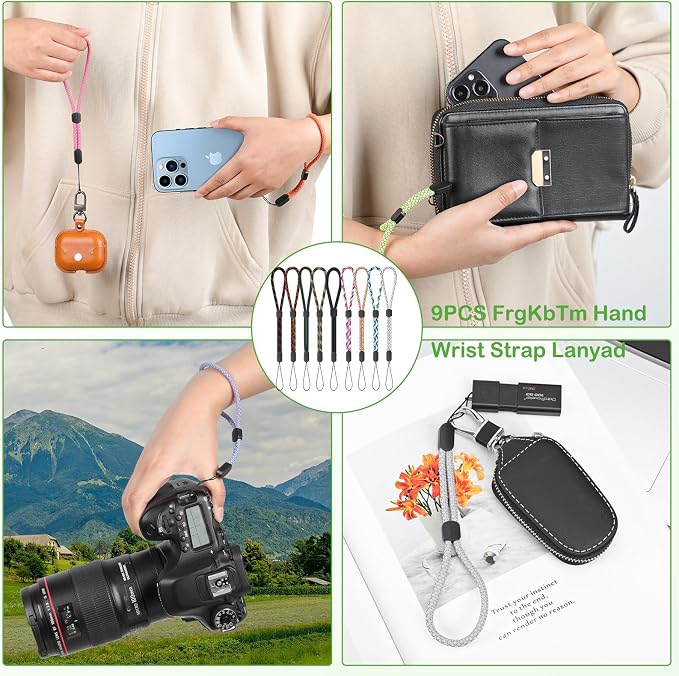 FrgKbTm Hand Wrist Strap Lanyard, Adjustable Nylon Colorful - Image 7