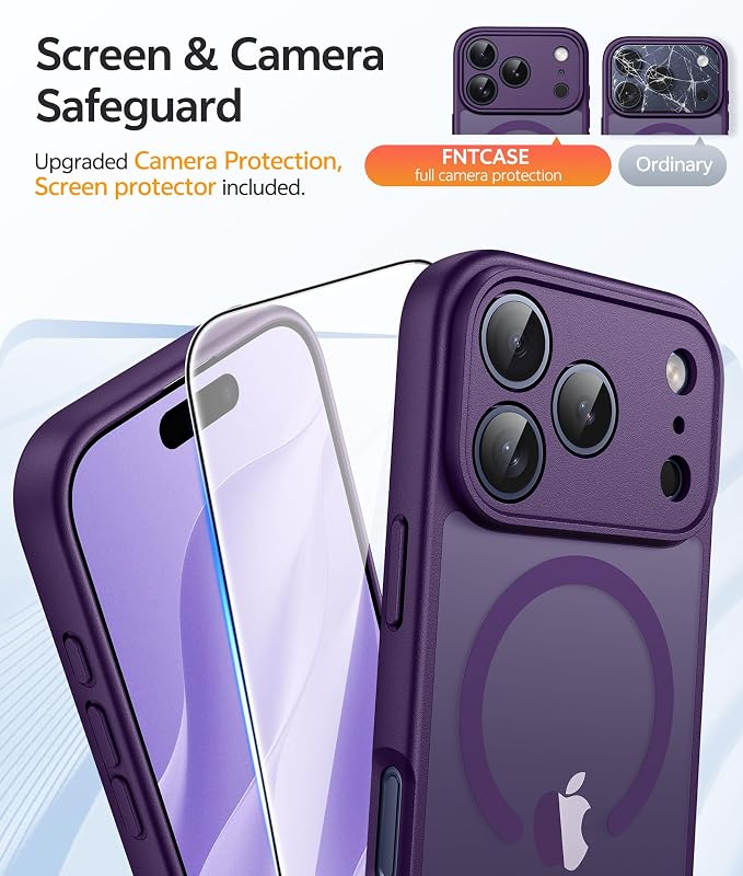 FNTCASE for iPhone 17 Pro Case: Translucent Matte Cases - Image 4