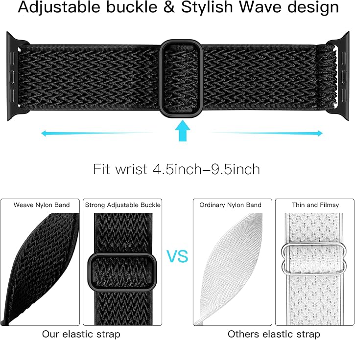 Lerobo Stretchy Nylon Solo Loop Band, Compatible - Image 3