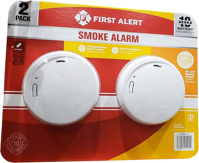 First Alert 10 Year Photoelectric Smoke Alarm 2 Pack by FirstAlert