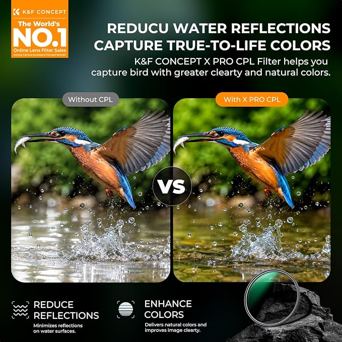 K&F CONCEPT 67mm Circular Polarizers Filter Super Slim - Image 2