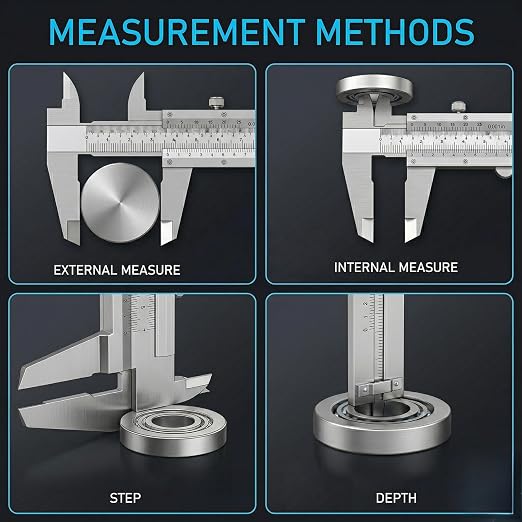 Vernier Caliper, 0-6inch/0-150mm Manual Micrometer, Stainless Steel Caliper - Image 7