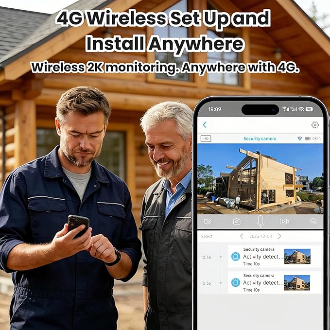 No WiFi Security Camera, 4G LTE Cellular Security Camera Battery Powered - Image 3
