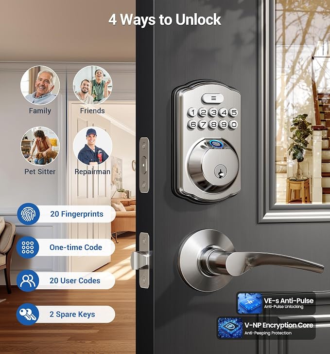 Veise Fingerprint Door Lock - Image 3