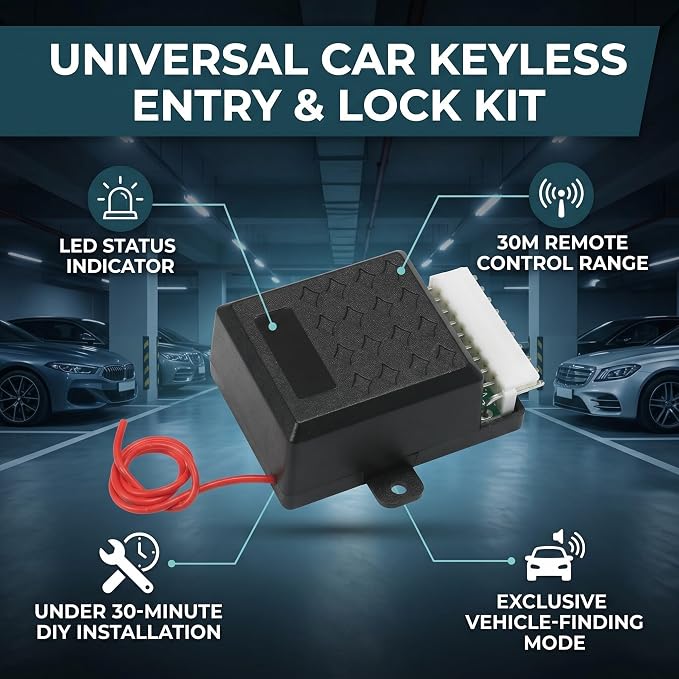 Shkalacar 12V Universal Car Auto Remote Central Kit, Door Locking Vehicle - Image 3