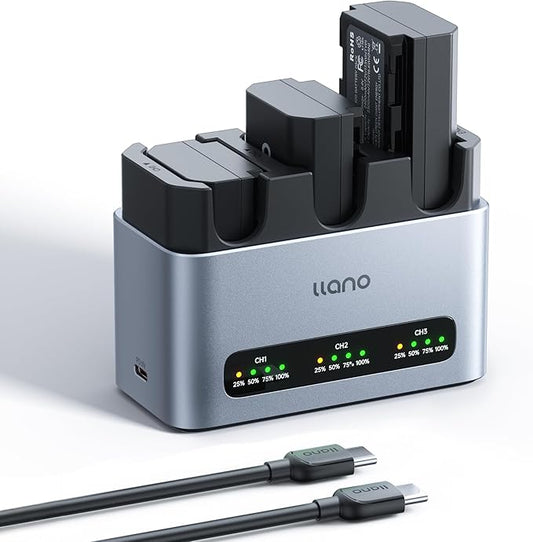 llano 3-Pack 2400mAH NP-FZ100 Battery & 30W Fast Charger Set:Triple Slot by TheHorizonofPossibility