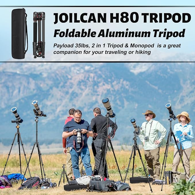 JOILCAN Tripod for Camera, Heavy Duty Travel Tripods for Spotting Scope - Image 8