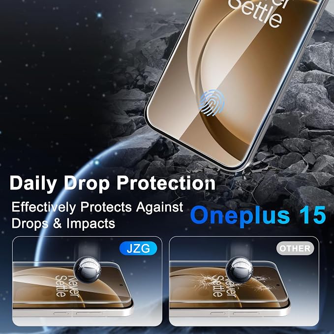 2+2 Pack for OnePlus 15 Screen Protector and Camera Protector, Fingerprint - Image 4