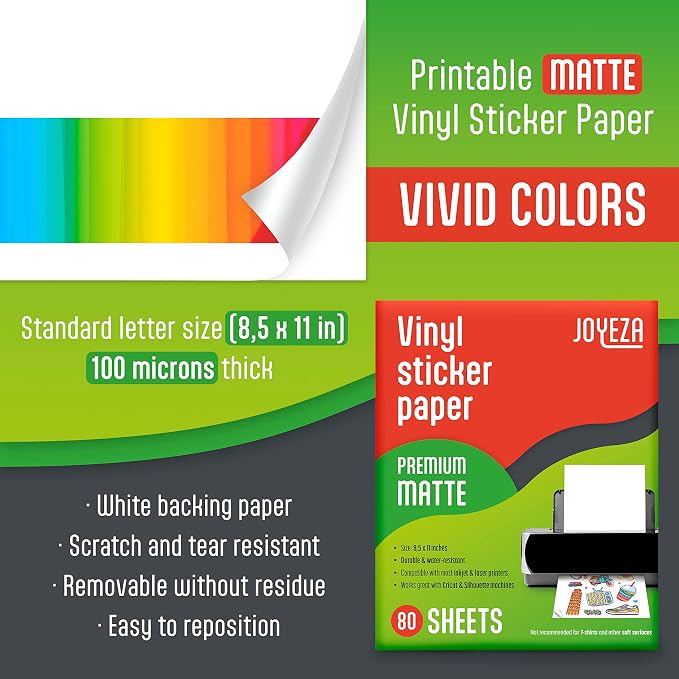 JOYEZA Premium Printable Vinyl Sticker Paper - Image 2