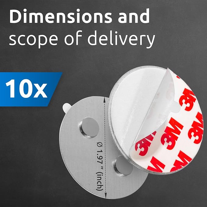 ECENCE 10pcs Magnetic Smoke Detector Mount Magnetic Adhesive Pads - Image 4