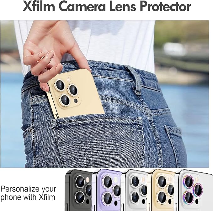 for iPhone 14 Pro/14 Pro Max Camera Lens Protector Bling, 9H Hardness - Image 5