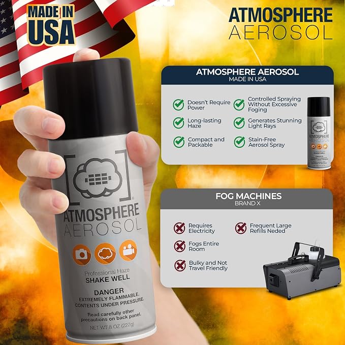 12 Pack Atmosphere Aerosol Haze/Fog Spray - Image 2