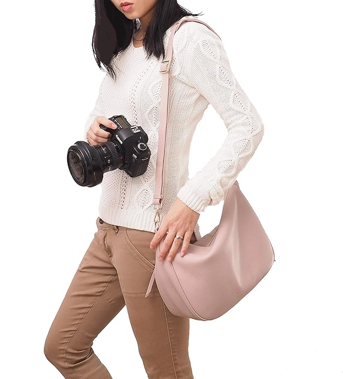 Meliae Camera Bag for Women, DSLR Mirrorless Camera Purse, Leather Shoulder - Image 2