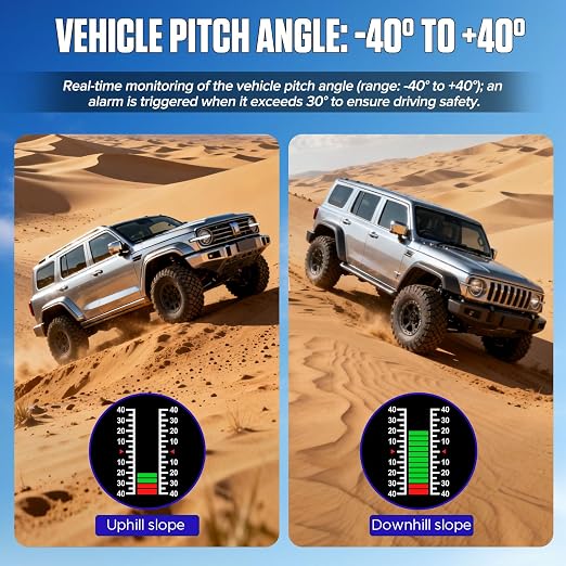 M60 Car Inclinometer for Off-Road SUV Vehicles, MPH KMH GPS Speedometer - Image 5