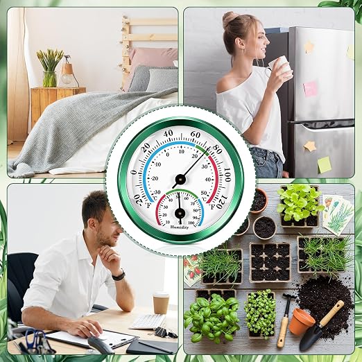 Weewooday 3 Pcs Indoor Outdoor Thermometer 2 in 1 Mini Home Temperature - Image 5