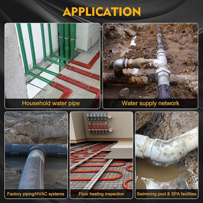 Underground Water Leak Detector, Water Pipe Leak Detector, Two Size Sensors - Image 7