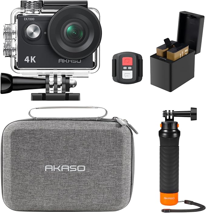 AKASO EK7000 4K30fps 20MP Action Camera EIS Ultra HD 131FT Waterproof by AKASO