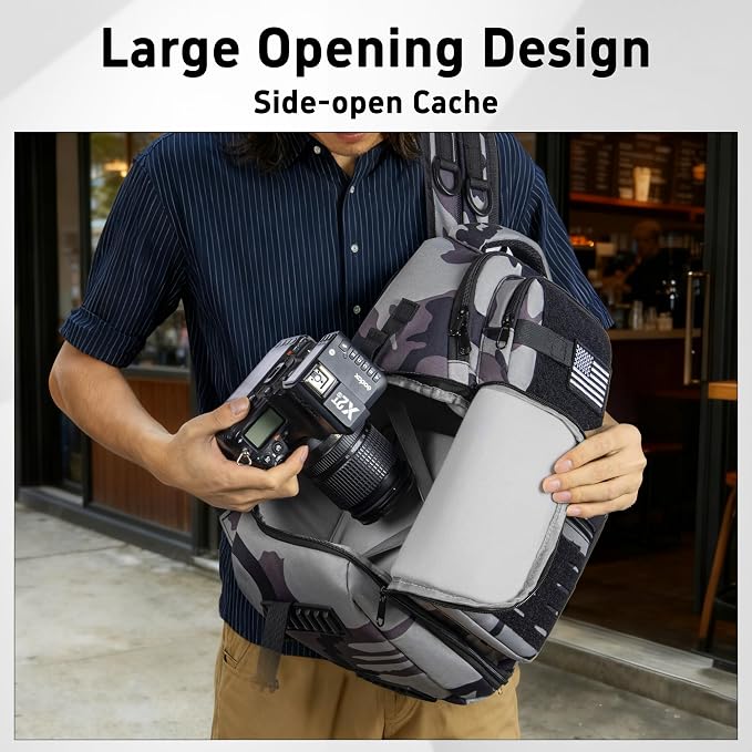 TORIBIO Camera Sling Bag, DSLR/SLR/Mirrorless Camera Bag - Image 2