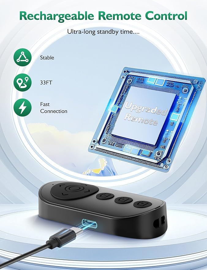 Phone Stand with Remote Wireless Remote Control, Phone Camera Remote Shutter - Image 7