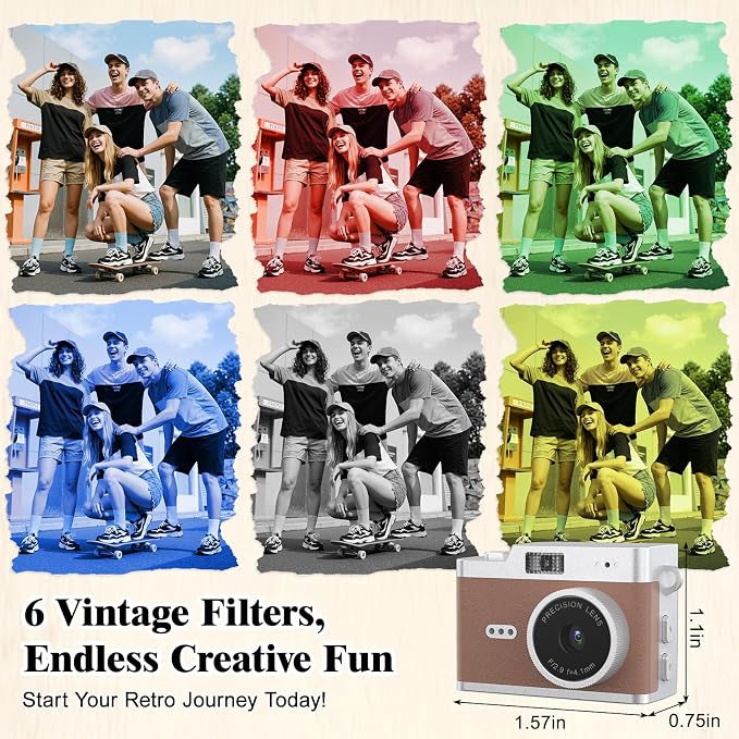 Mini Keychain Digital Camera 1080P, Ultra-Portable Small Retro Camera 32GB Card - Image 4