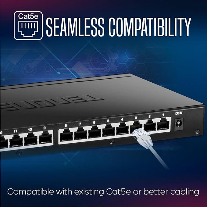 TRENDnet 16-Port Unmanaged 2.5G Desktop Network Ethernet Switch, 16 x 2.5Gb - Image 6