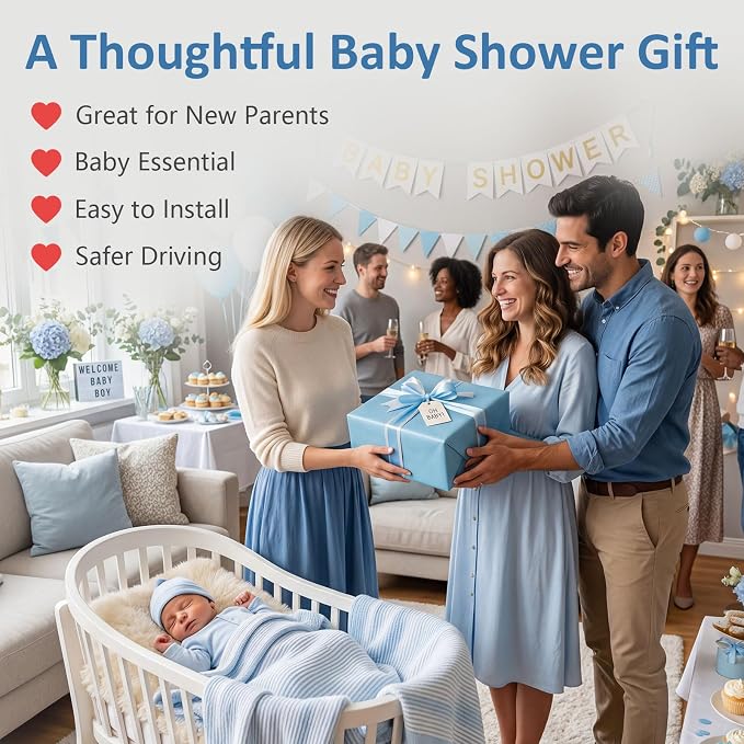 HD 1080P Baby Car Camera for 2 Kids: 5-Min Install for New Parents 6.9" Split - Image 9