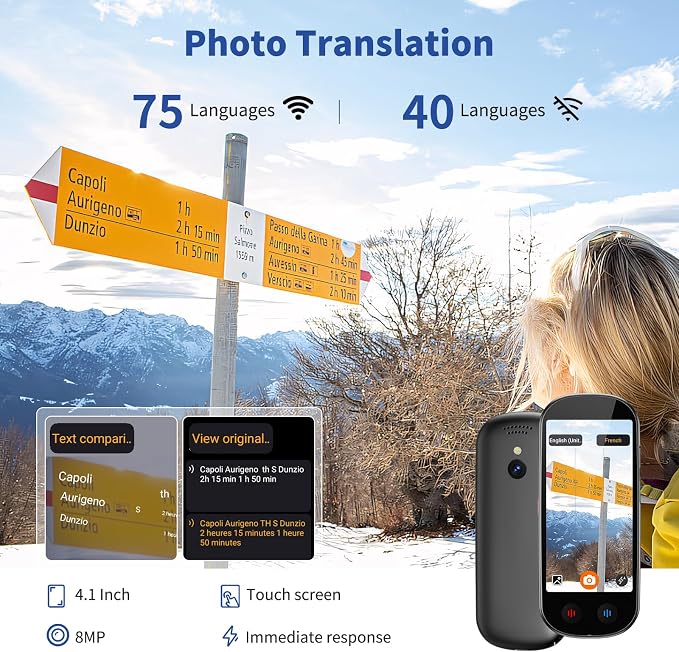 Language Translator Device No WiFi Needed, Upgraded ChatGPT Ai Translator - Image 4