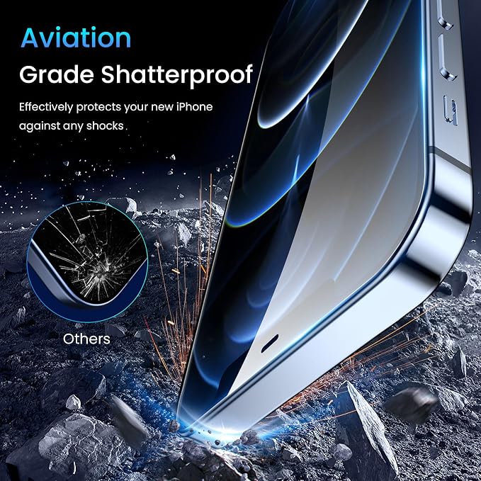 Fotbor [3+3 Pack for iPhone 12 Pro Max Screen Protector - Image 3