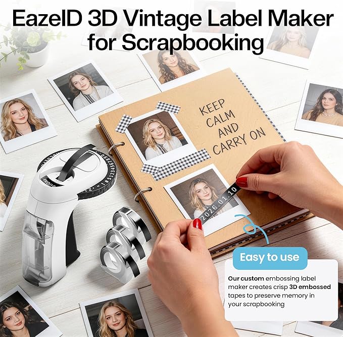 Embossing Label Maker, Vintage Manual Embossed Labeler - Image 2