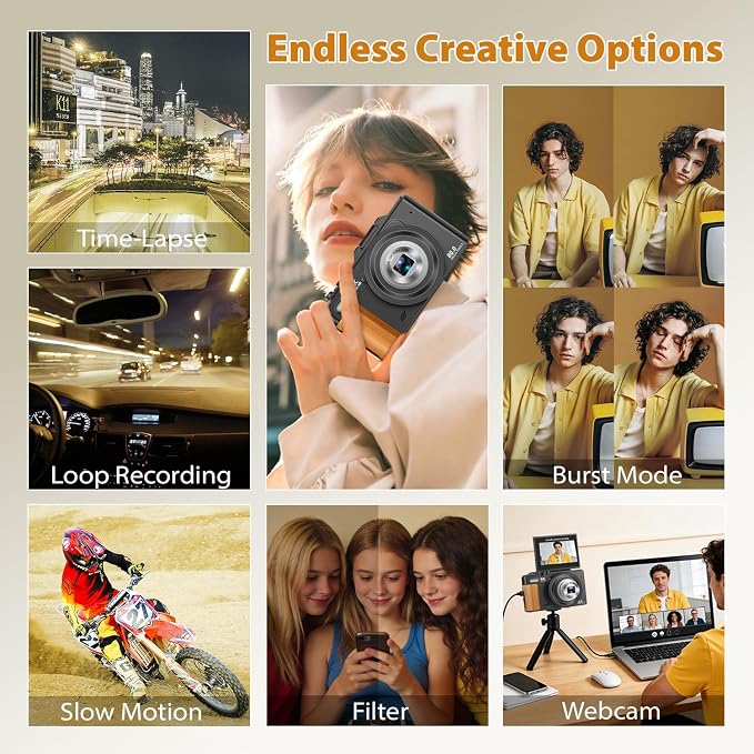 5K Digital Camera for Photography, 80MP Vlogging Camera for YouTube - Image 9