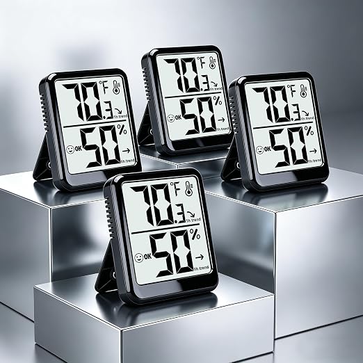 4-Pack Room Thermometer Indoor Hygrometer, Small Digital Temperature and - Image 2