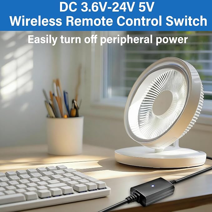 DC 3.6V-24V 5V Wireless Remote Control Switch 5.5 mm x 2.5 mm Plug 2 - Image 5