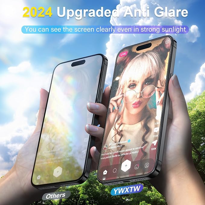 YWXTW 2 Pack Matte Screen Protector - Image 3