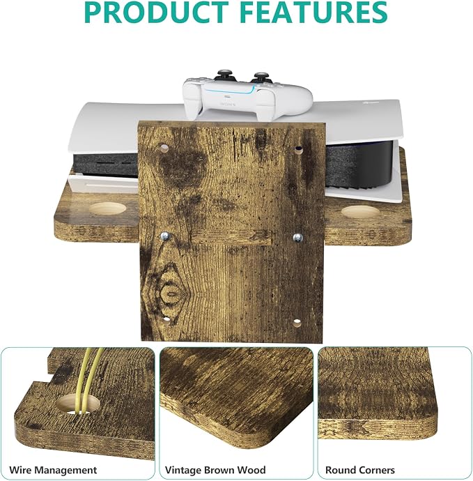 WALI Floating TV Shelf, 1 Tier Projector Shelf - Image 4