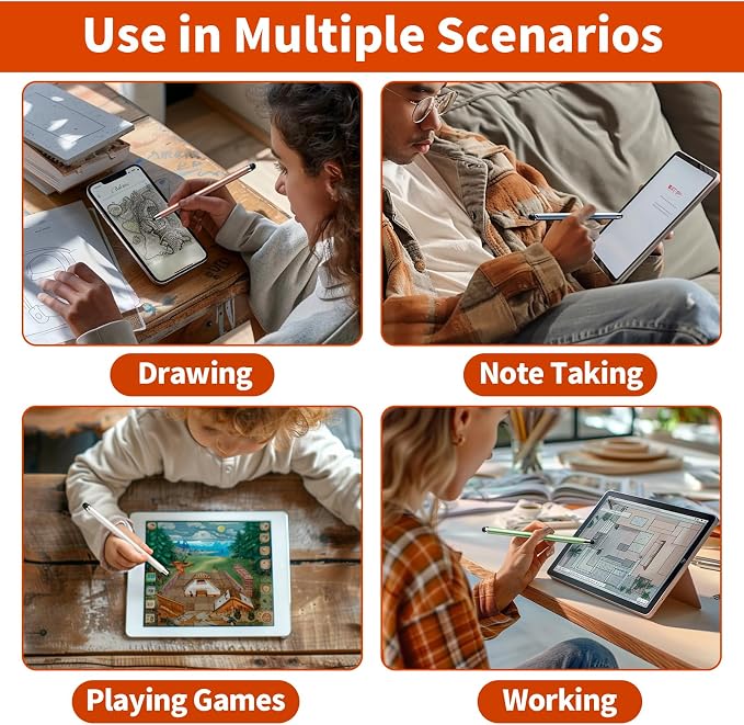 Stylus, Stylus Pen for Touchscreen ipad.2-in-1 Universal ipad Pencil | High - Image 7