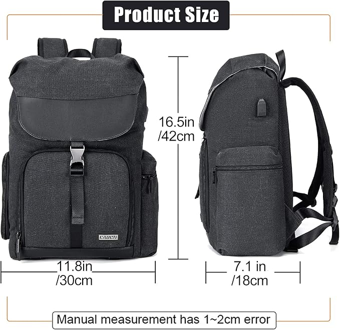 CADeN Camera Backpack Canvas Camera Bag - Image 7