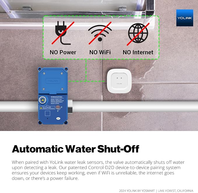 NSF Certified YoLink X3 Smart 1" Motorized Stainless Steel Ball Valve, LoRa - Image 5