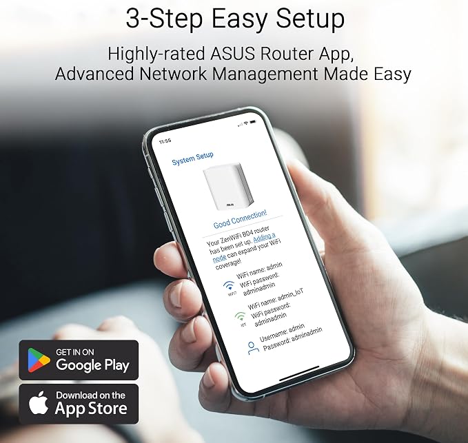 ASUS ZenWiFi BD4 Dual-Band WiFi 7 Mesh, 3600 Mbps, 2450 sq. ft., Dual 2.5G Ports - Image 8