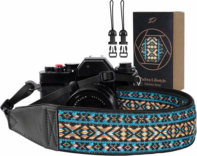 Padwa Lifestyle Boho Blue Camera Strap by PadwaLifestyleCameraStrap