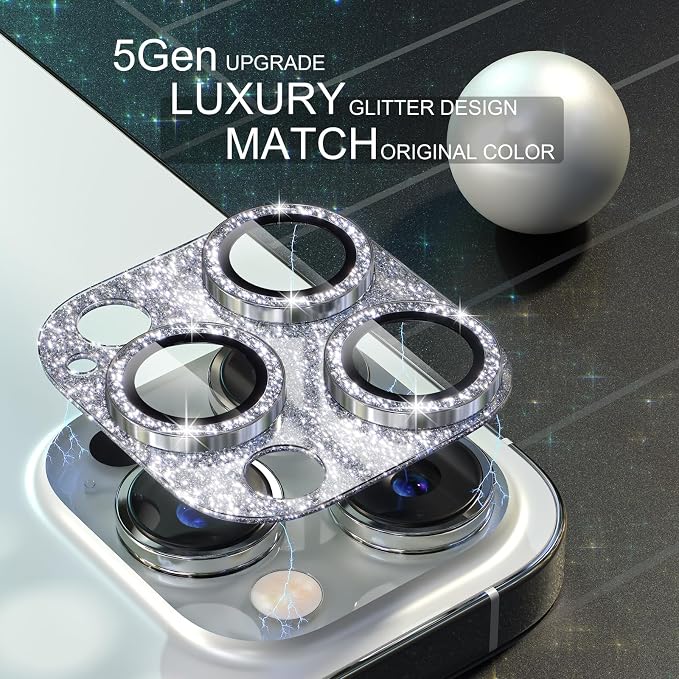 Choiche for iPhone 14 Pro/iPhone 14 Pro Max Camera Lens Protector, Bling Camera - Image 3