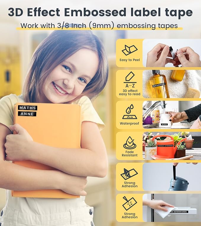 Embossing Label Maker, Vintage Embossed Label Maker Machine - Image 2