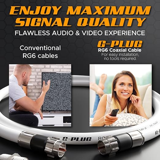 G-PLUG 50FT RG6 Coaxial Cable Connectors Set - Image 6
