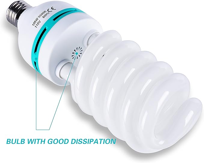 EMART Full Spectrum Light Bulb, 105W Spiral CFL 5500k Daylight - Image 7