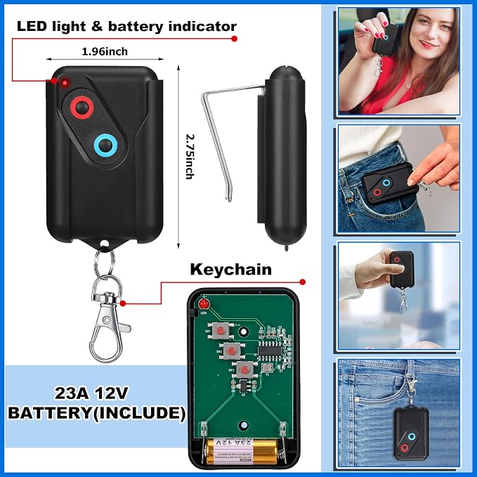Kingdder 3 Pcs Garage Door Remote Compatible - Image 2