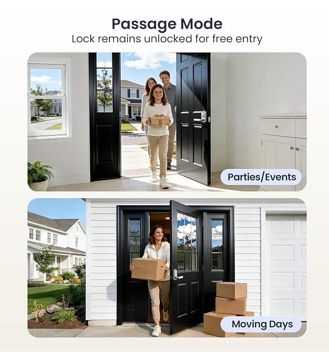 Veise VE019 Fingerprint Smart Lever Lock, App Control, Keyless Entry Door Lock - Image 13