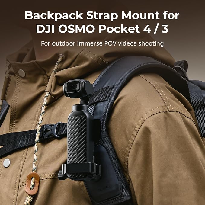 SMALLRIG Backpack Strap Mount for DJI Osmo Pocket 4 3/Action 6/5 Pro/4/Nano - Image 2