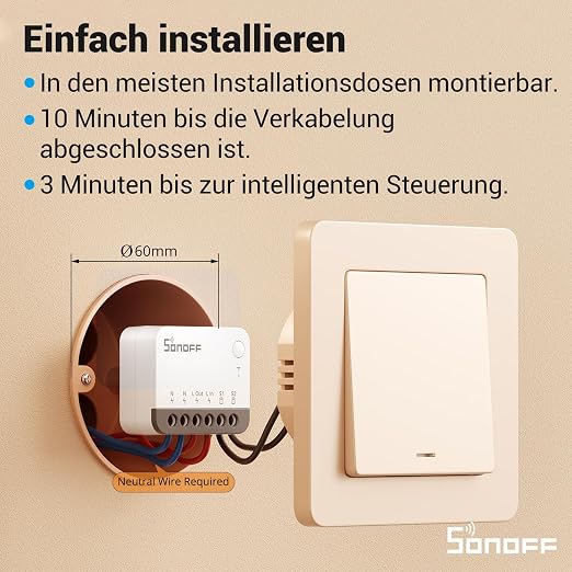 SONOFF ZBMINIR2 Zigbee Smart Switch, Zigbee 3.0 Lict Switch, Compatible - Image 4